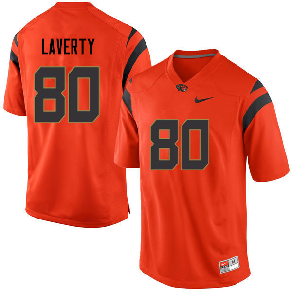 Men Oregon State Beavers #80 Connor Laverty College Football Jerseys Sale-Orange